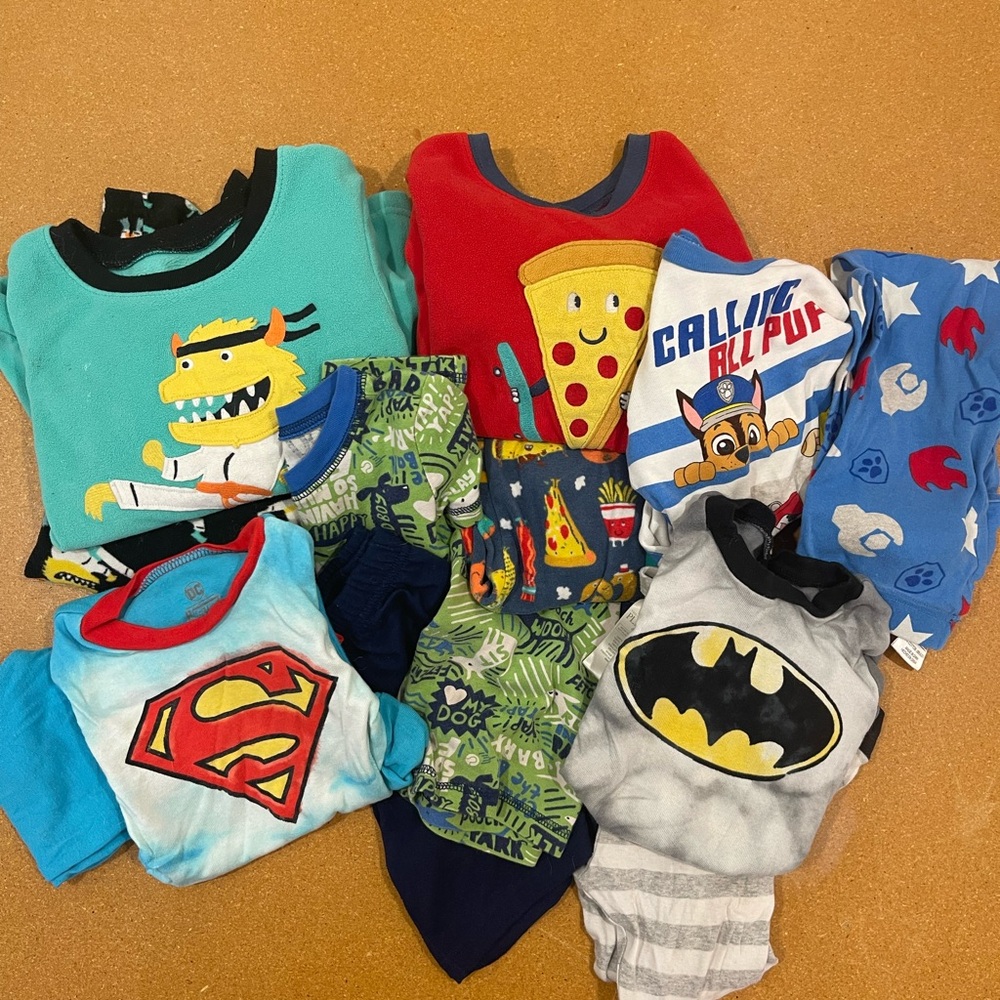 4T Kids Superhero & Character Pajama Bundle - All seasons bundle